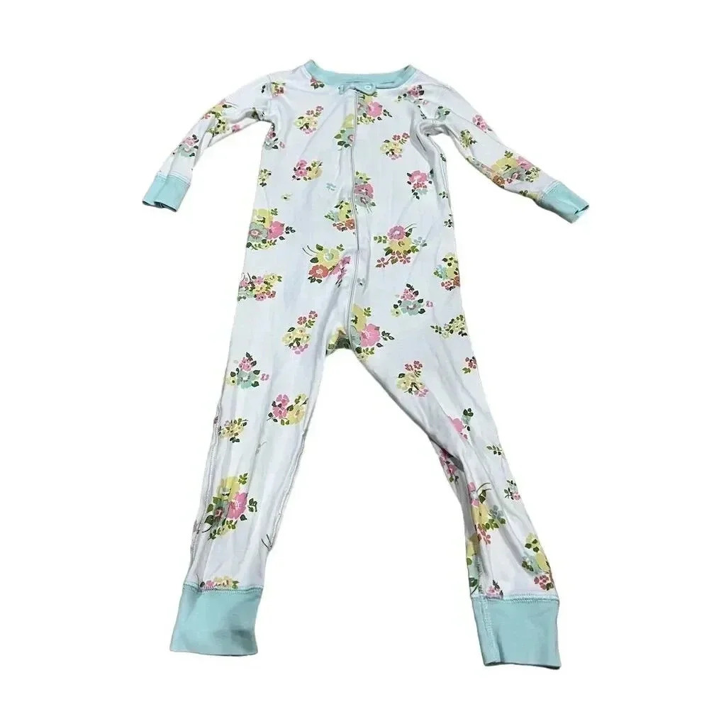 The Beaufort Bonnet Co Girls Floral‎ Pajama Set Size 4T White 1-Piece